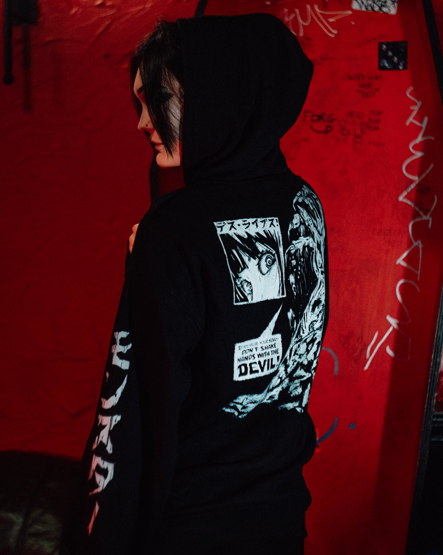Don't Shake Hands With the Devil Unisex Heavy Blend Zip Hoodie
