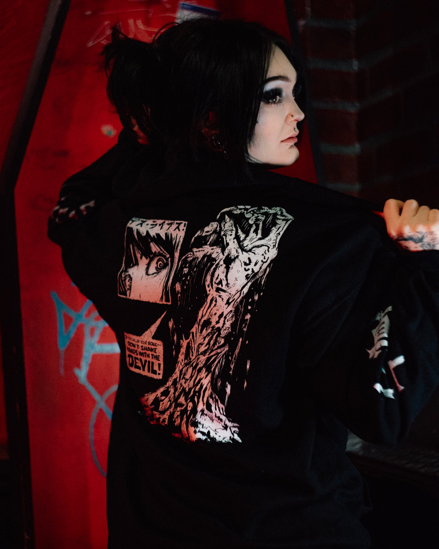Don't Shake Hands With the Devil Unisex Heavy Blend Zip Hoodie