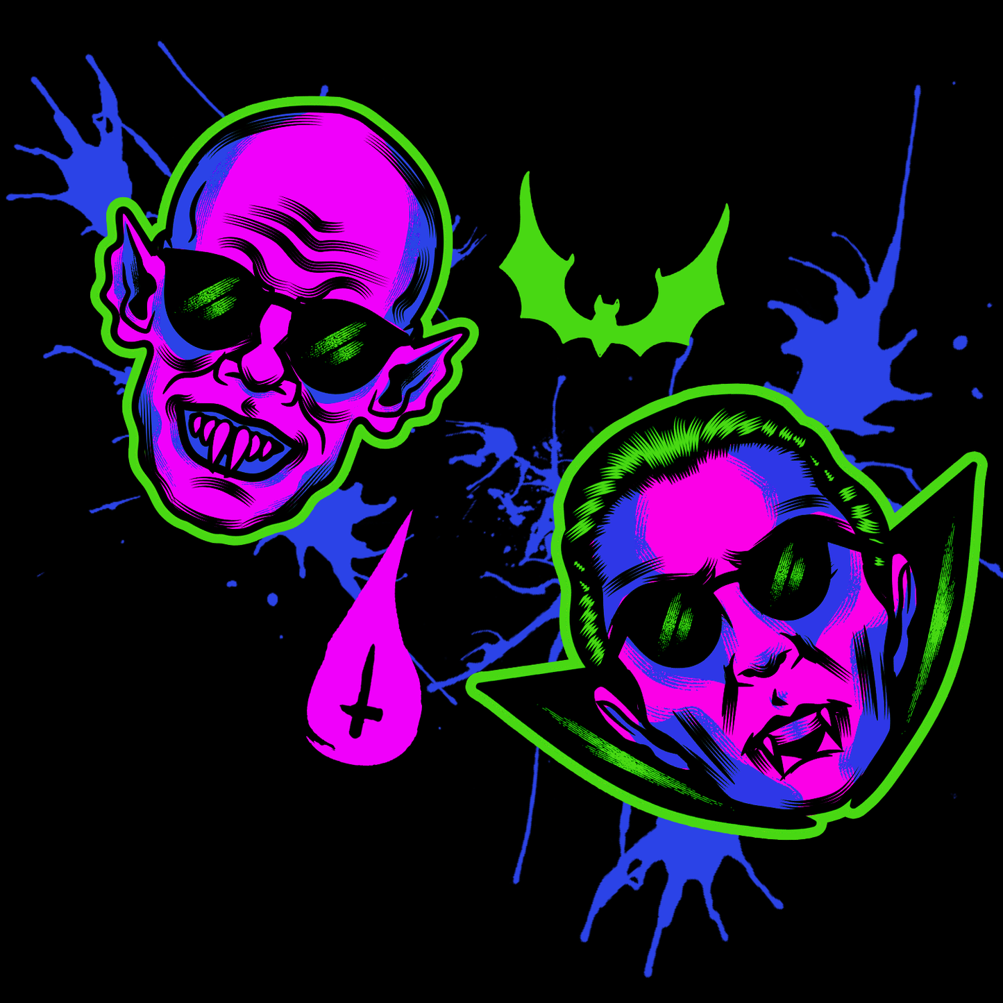 Dracula and Nosferatu One-Piece Swimsuit