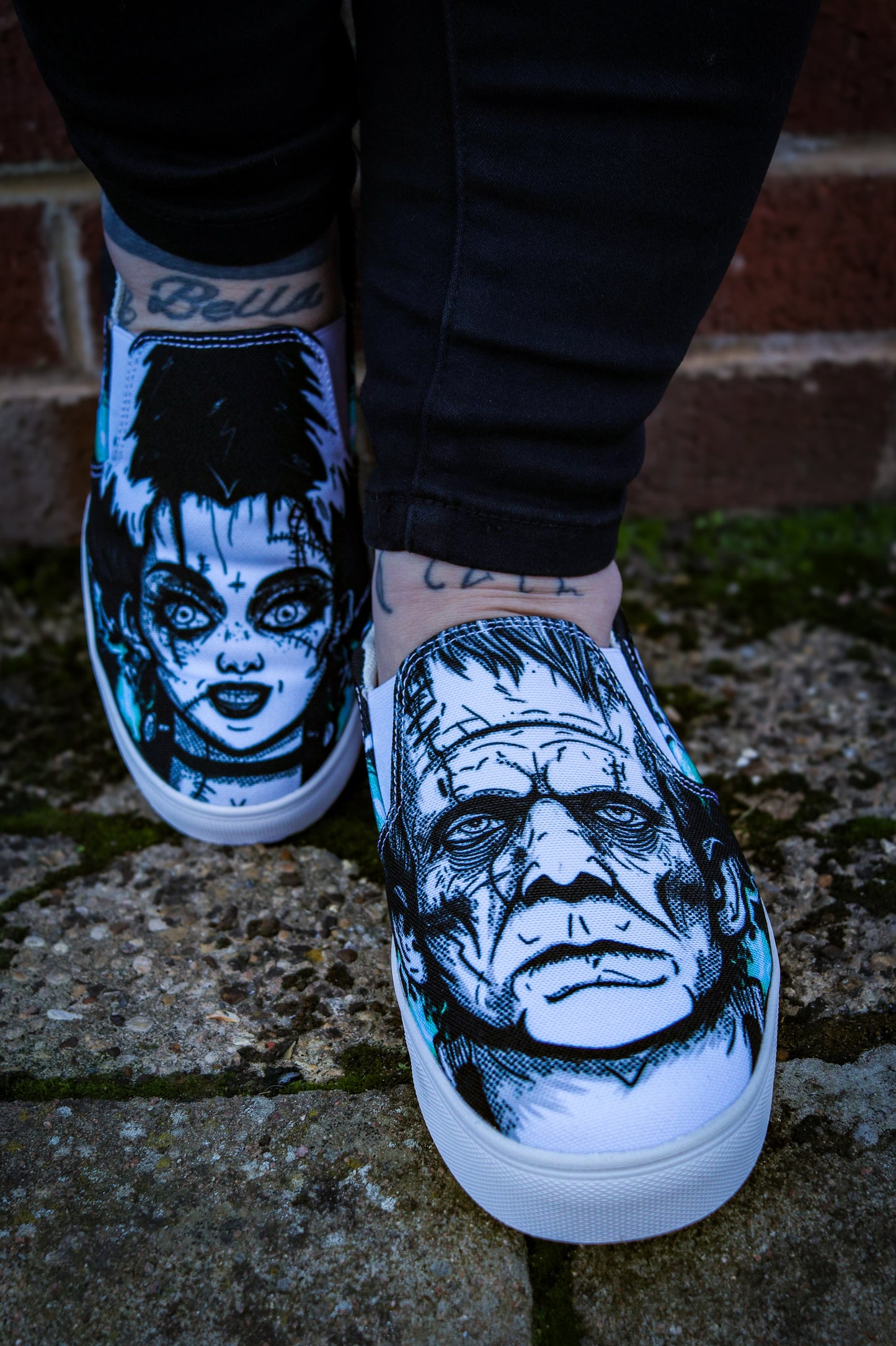 Frankenstein & The Bride Slip-On Shoes