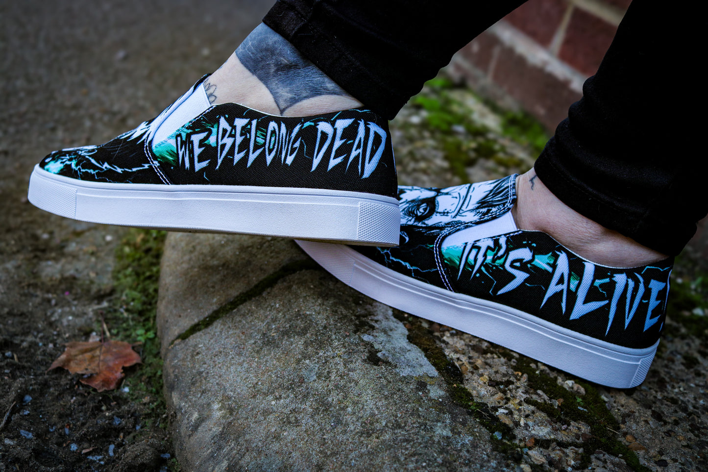 Frankenstein & The Bride Slip-On Shoes
