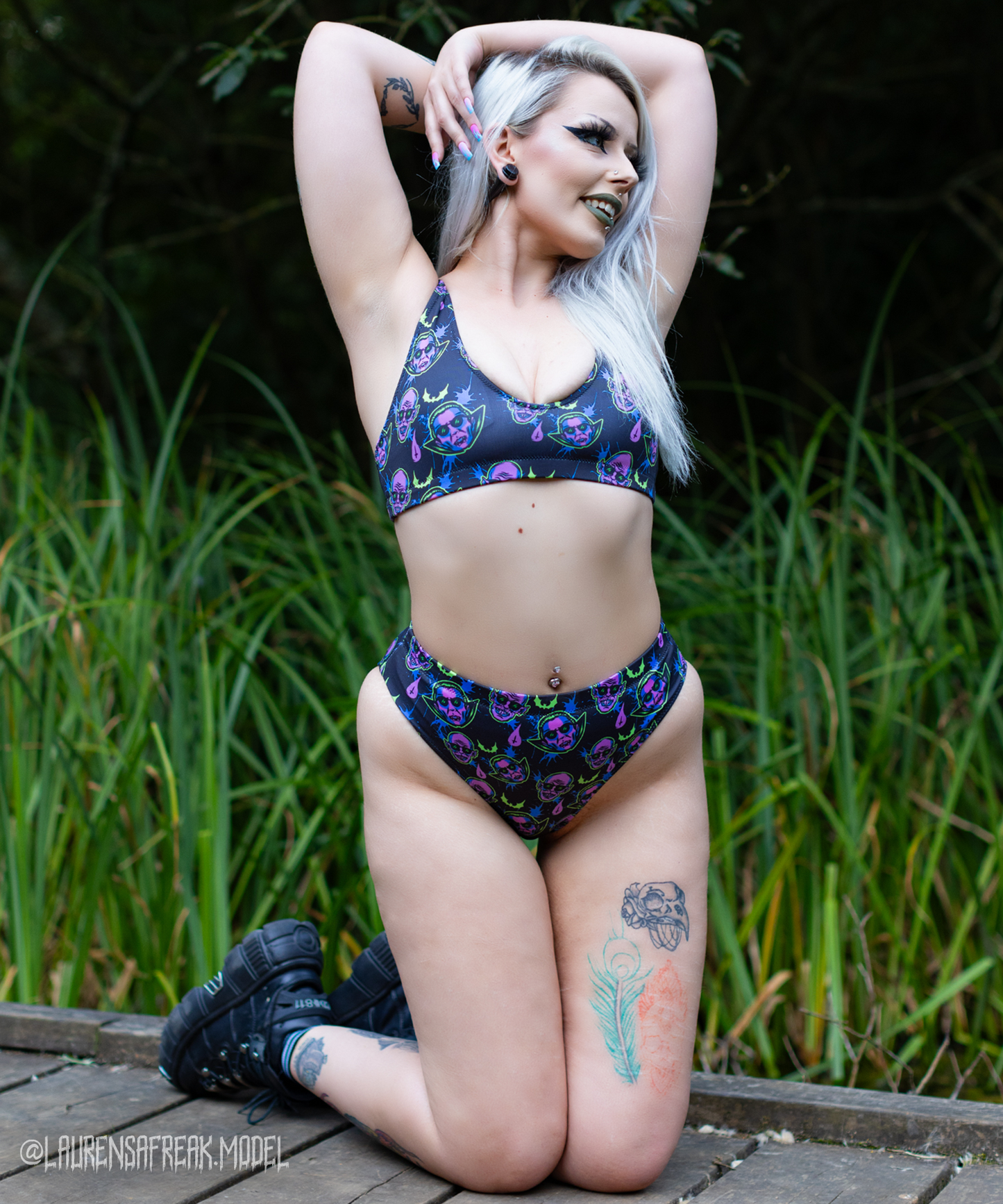 Dracula and Nosferatu High-Waisted Bikini