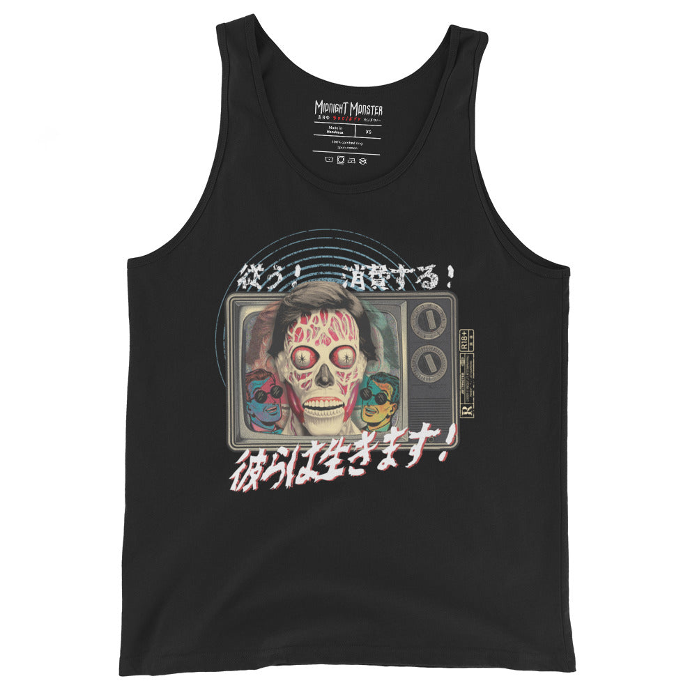THEY LIVE! Brainwashed Horror Unisex Tank Top