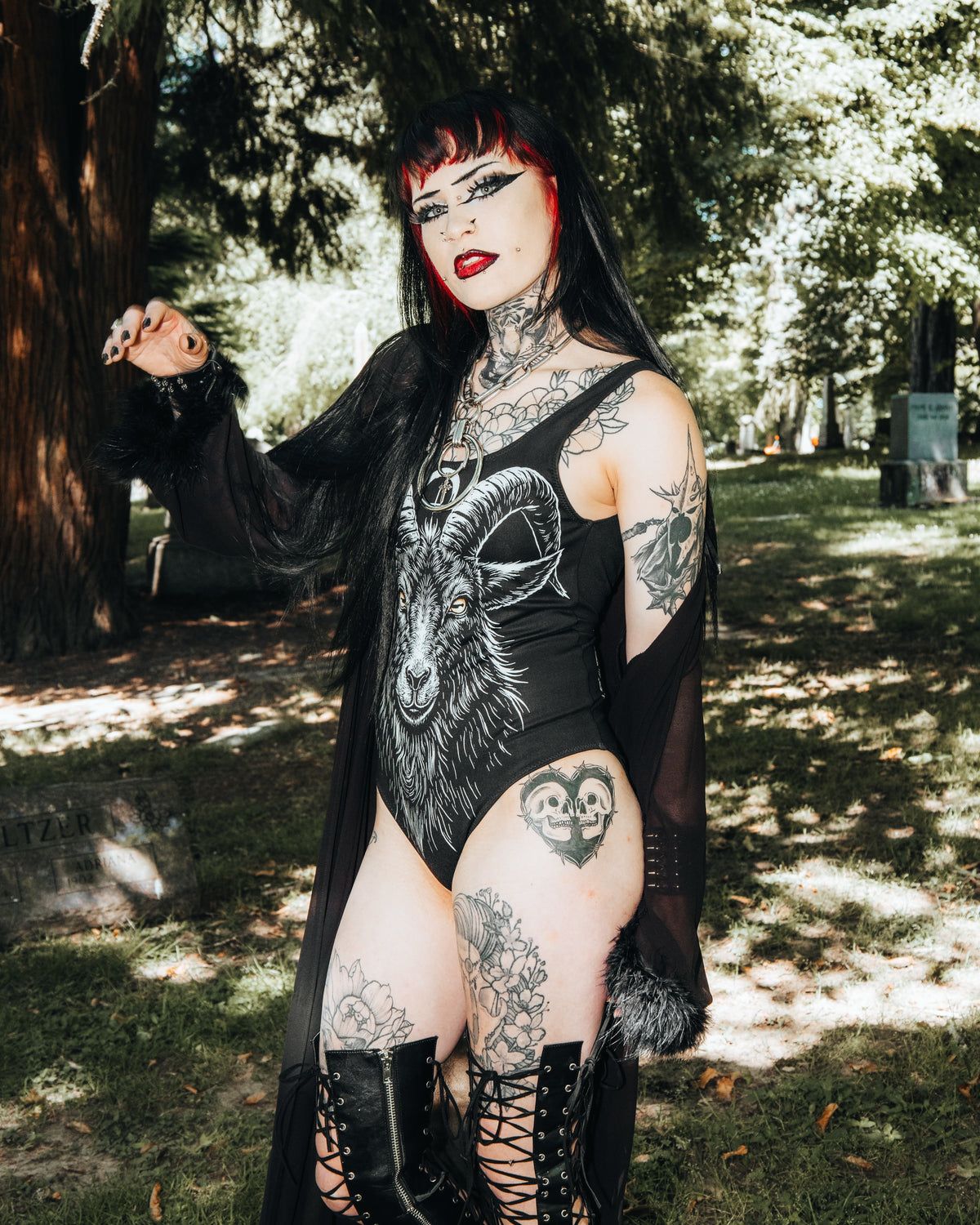 Black Phillip One-Piece Swimsuit