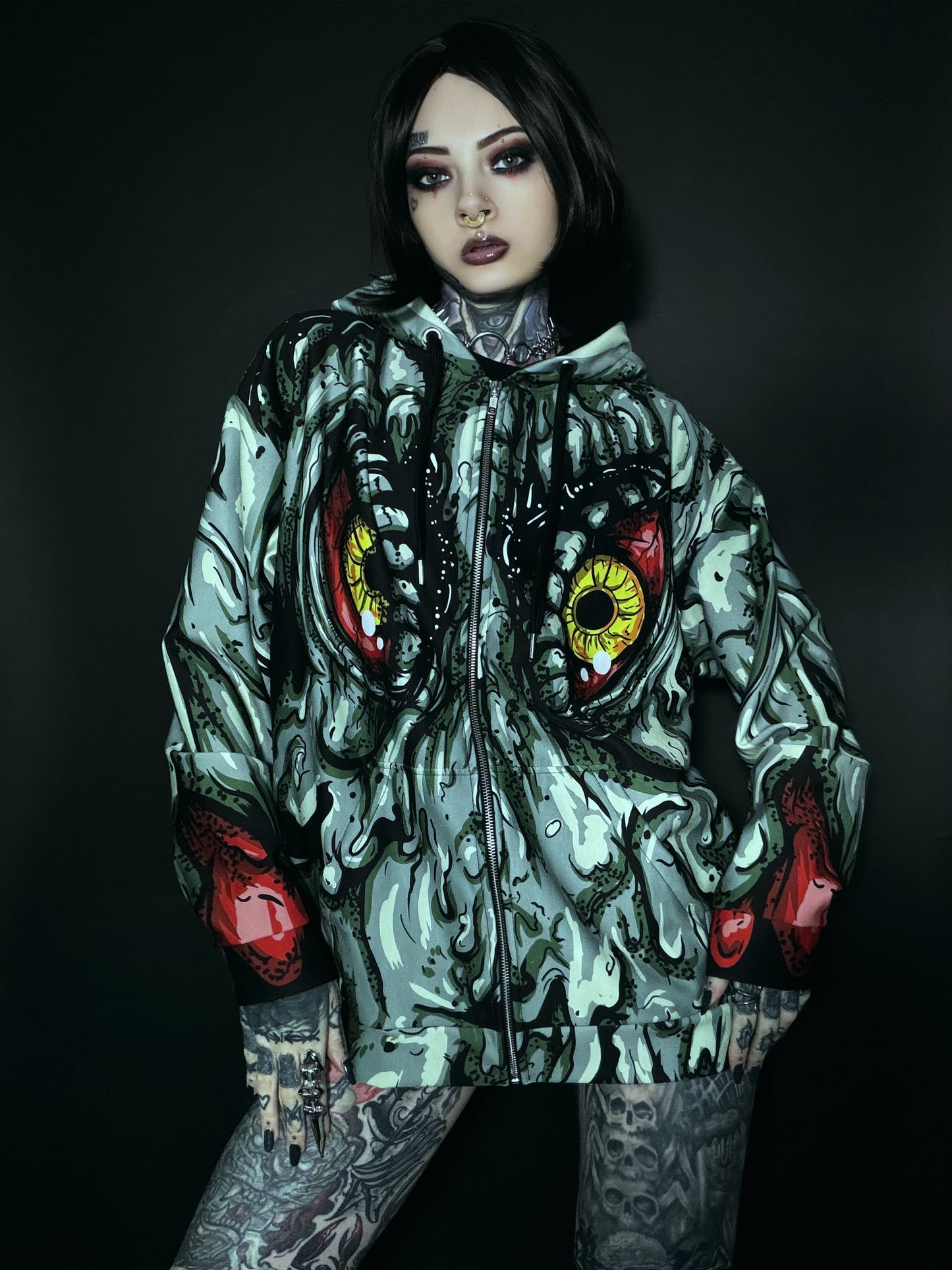 Hedorah Unisex Zip Hoodie