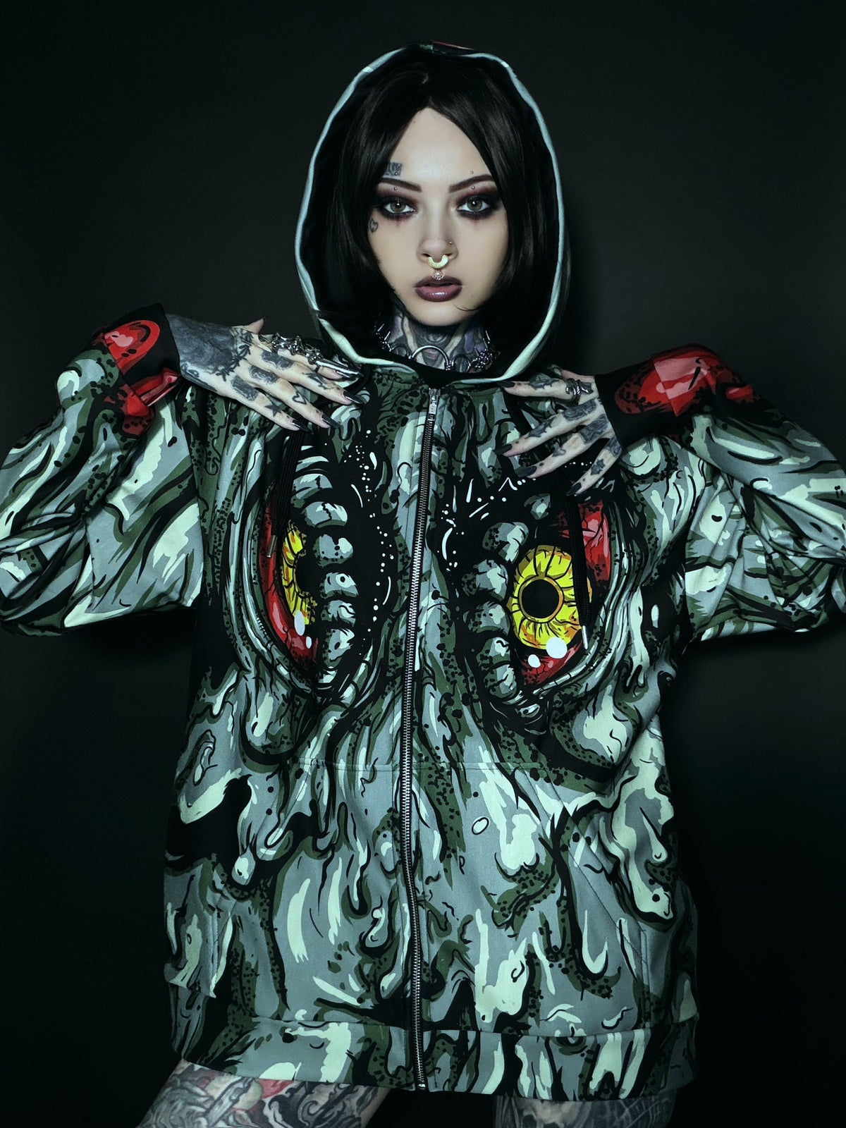 Hedorah Unisex Zip Hoodie