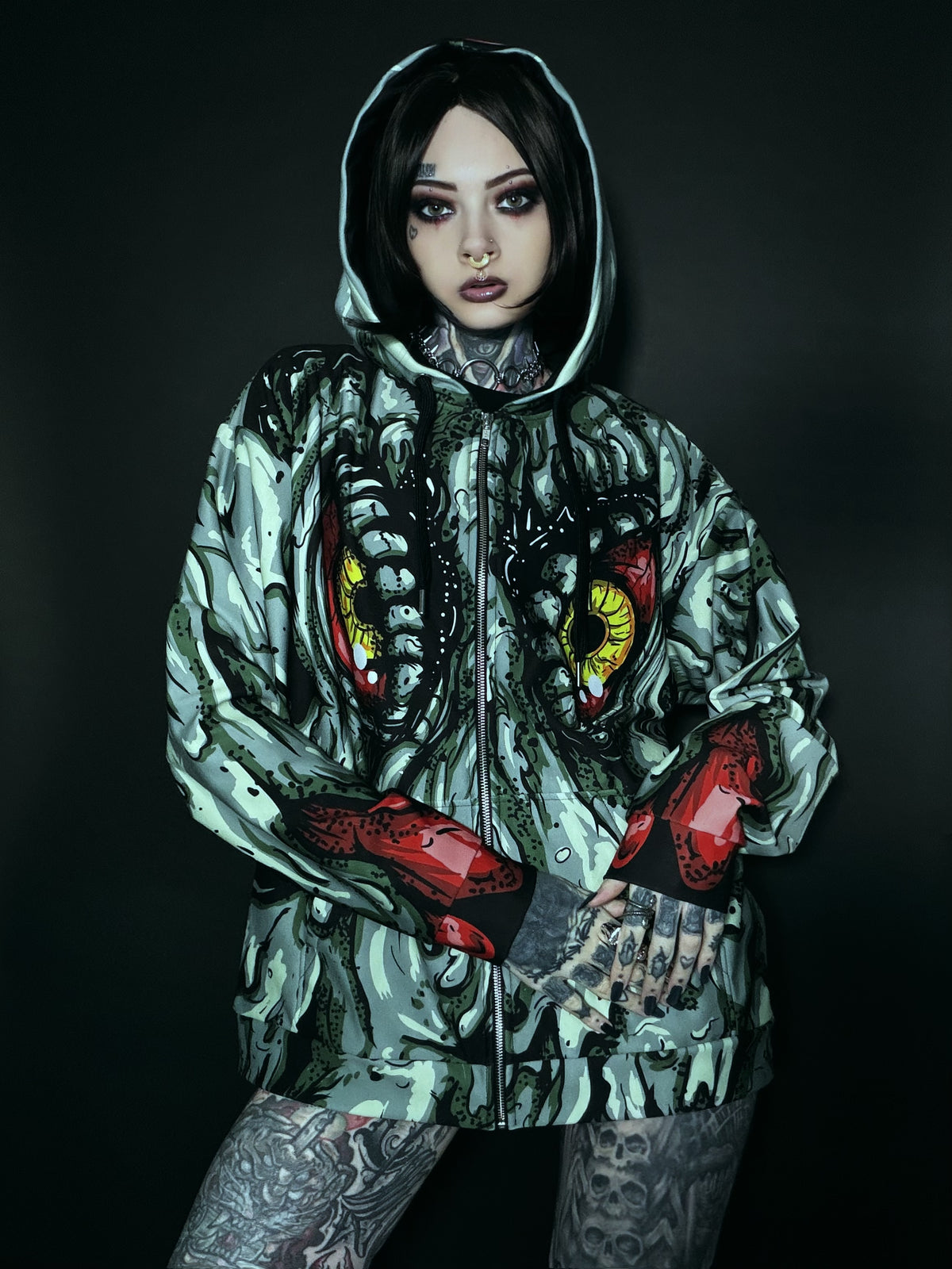 Hedorah Unisex Zip Hoodie