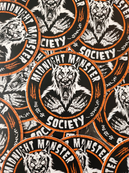 Midnight Monster Society Werewolf Fiend Vinyl Sticker