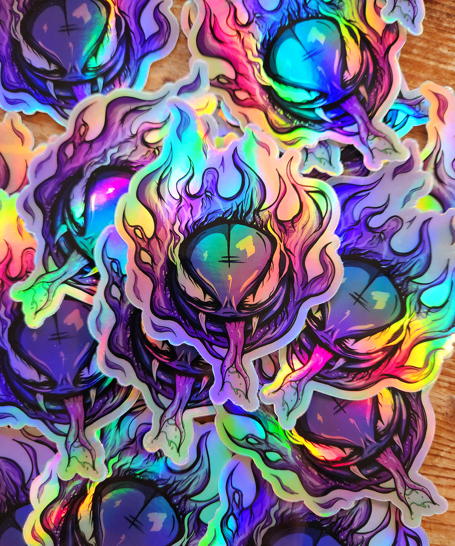 Lavender Town Ghosts Holographic Sticker Pack