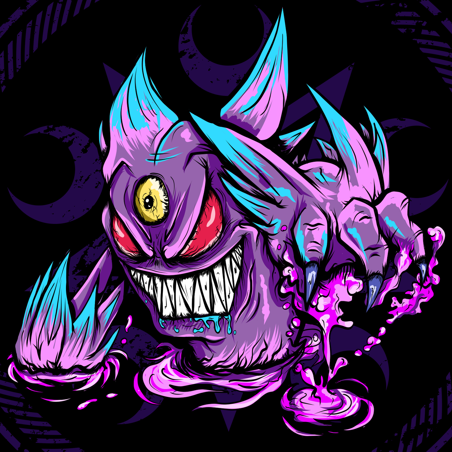Mega Gengar Holographic Sticker