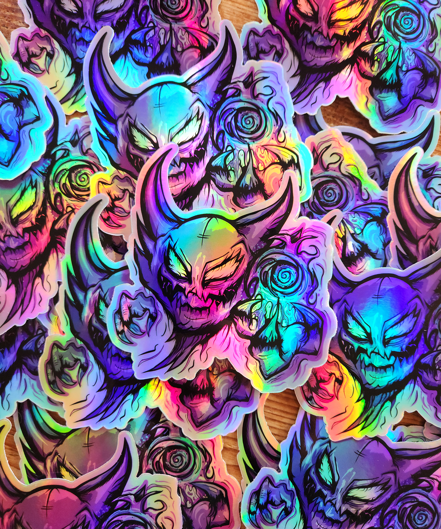Lavender Town Ghosts Holographic Sticker Pack