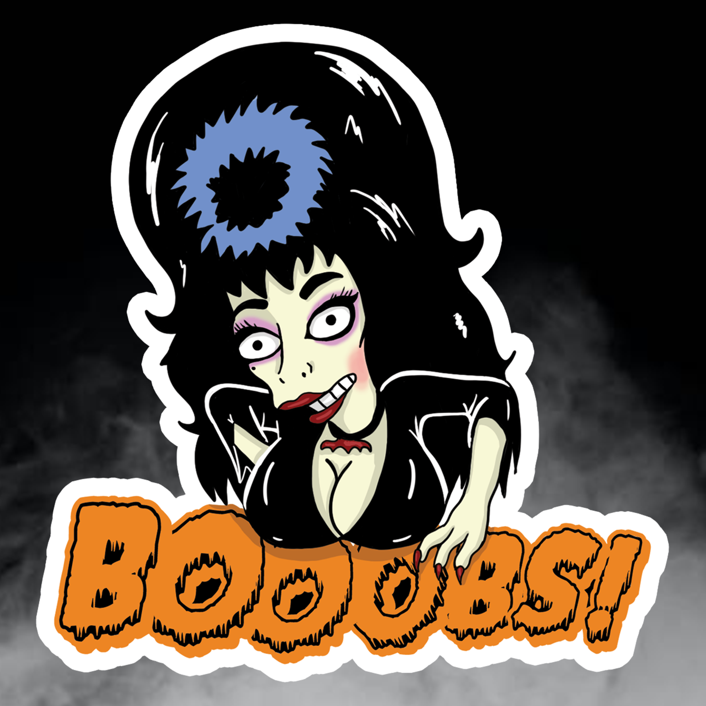 Elvira Boobs! Die Cut Vinyl Sticker