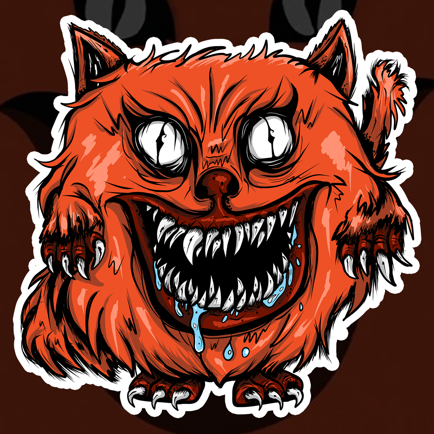 Hausu Cat Die Cut Vinyl Sticker