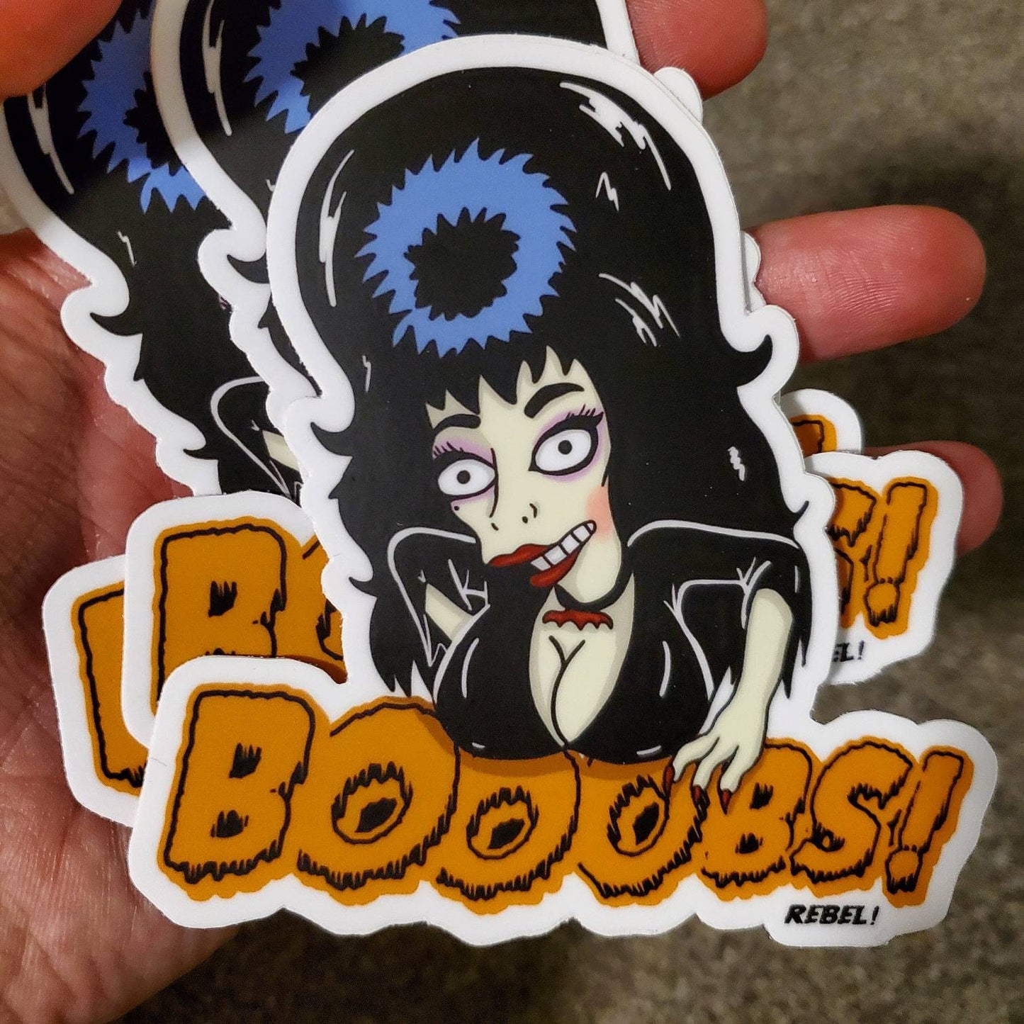 Elvira Boobs! Die Cut Vinyl Sticker