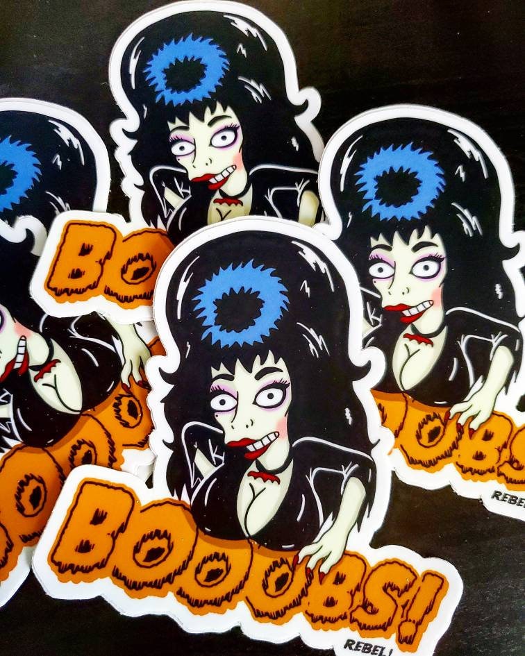 Elvira Boobs! Die Cut Vinyl Sticker