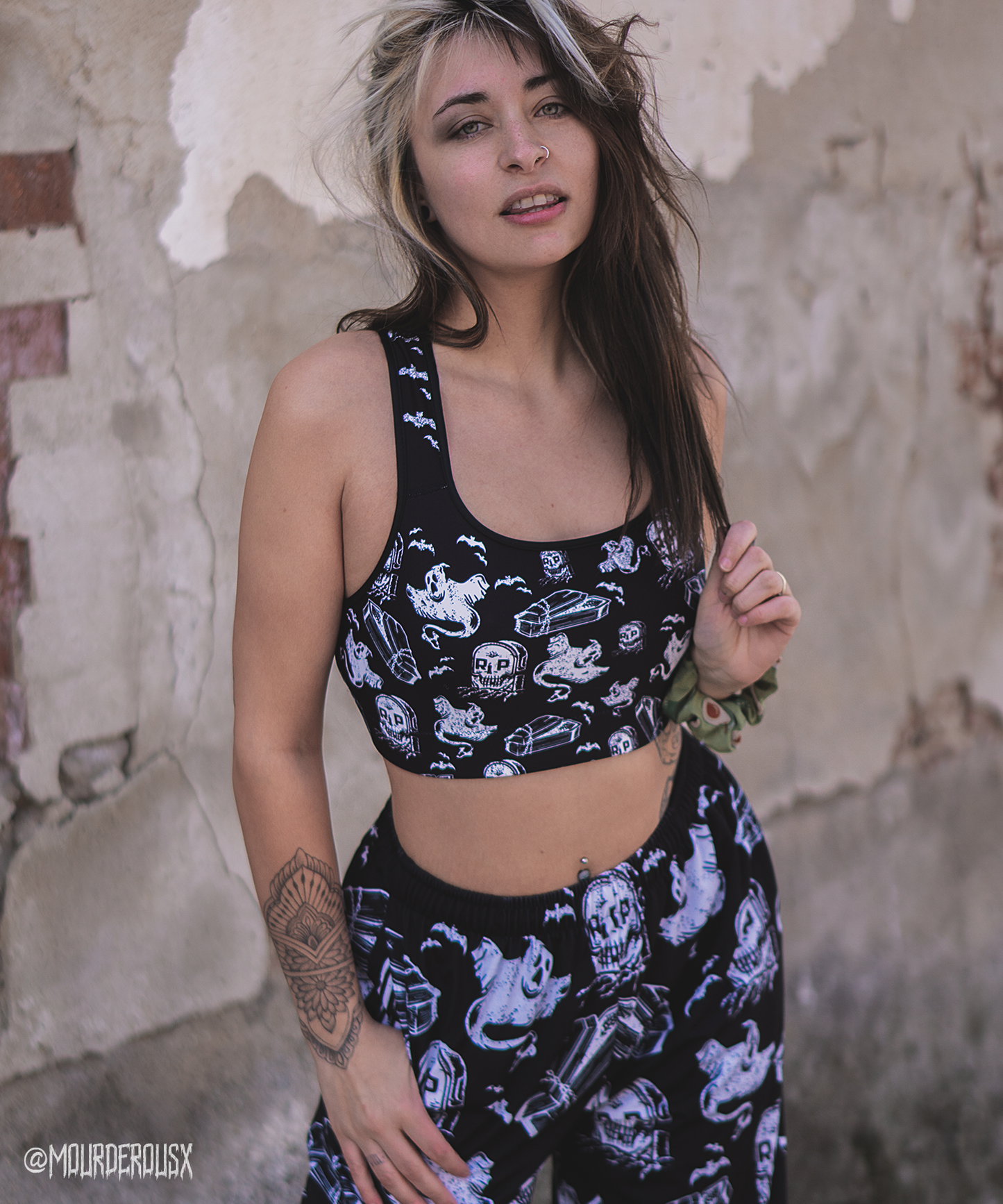Graveyard unisex wide-leg pants