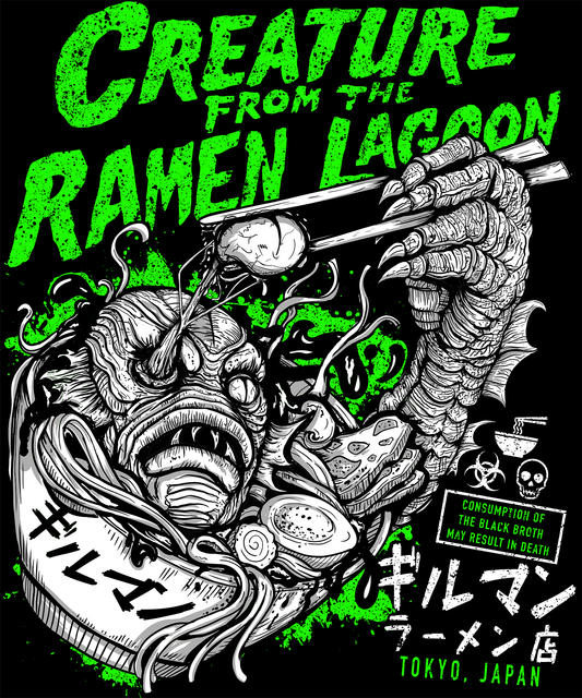 Creature from the Ramen Lagoon Unisex Heavy Blend Zip Hoodie