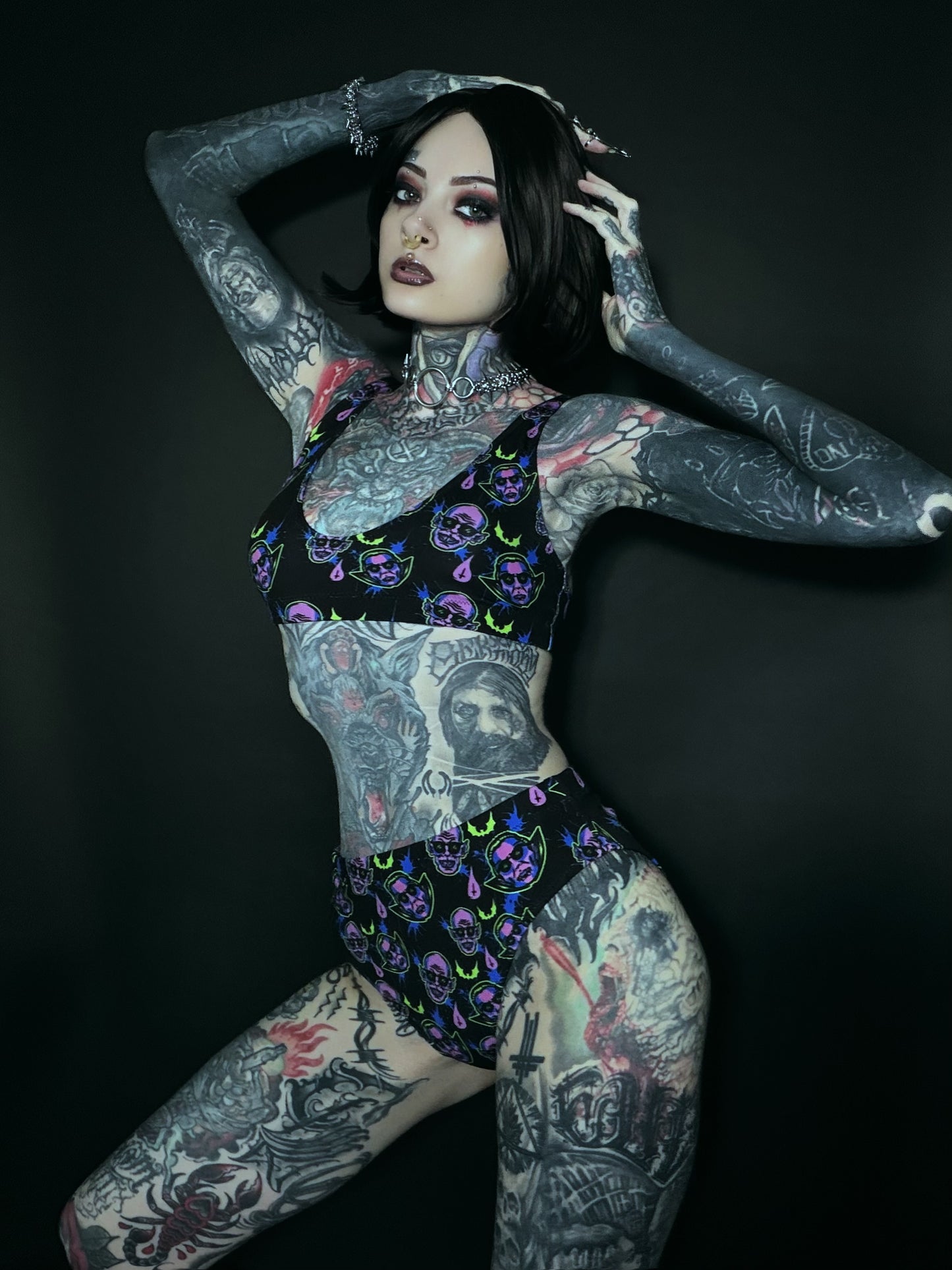 Dracula and Nosferatu High-Waisted Bikini