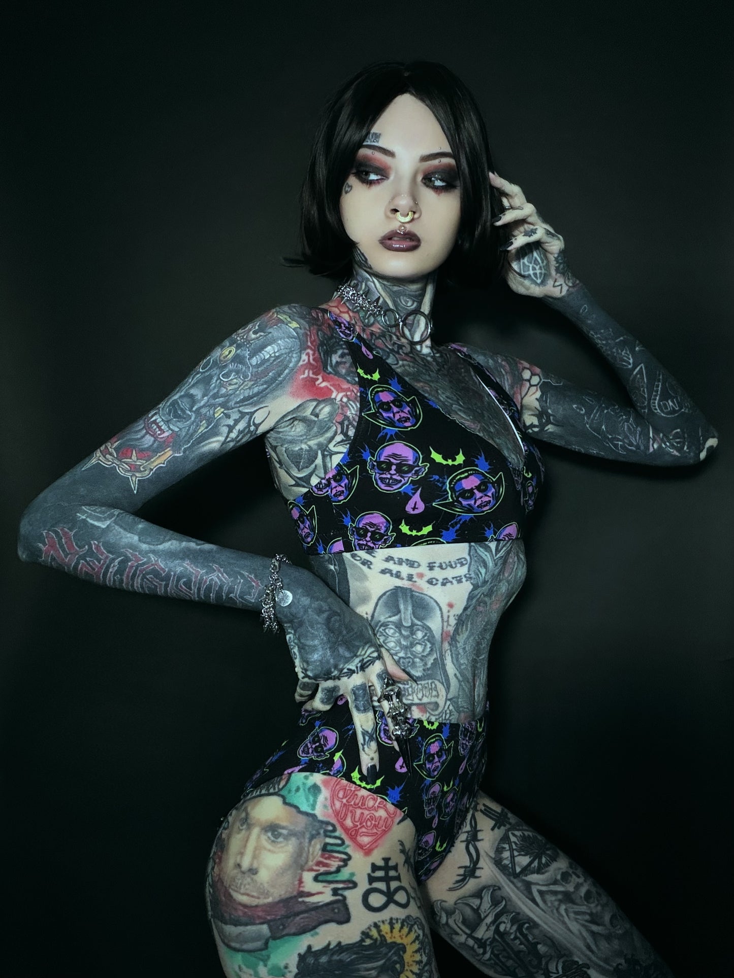 Dracula and Nosferatu High-Waisted Bikini