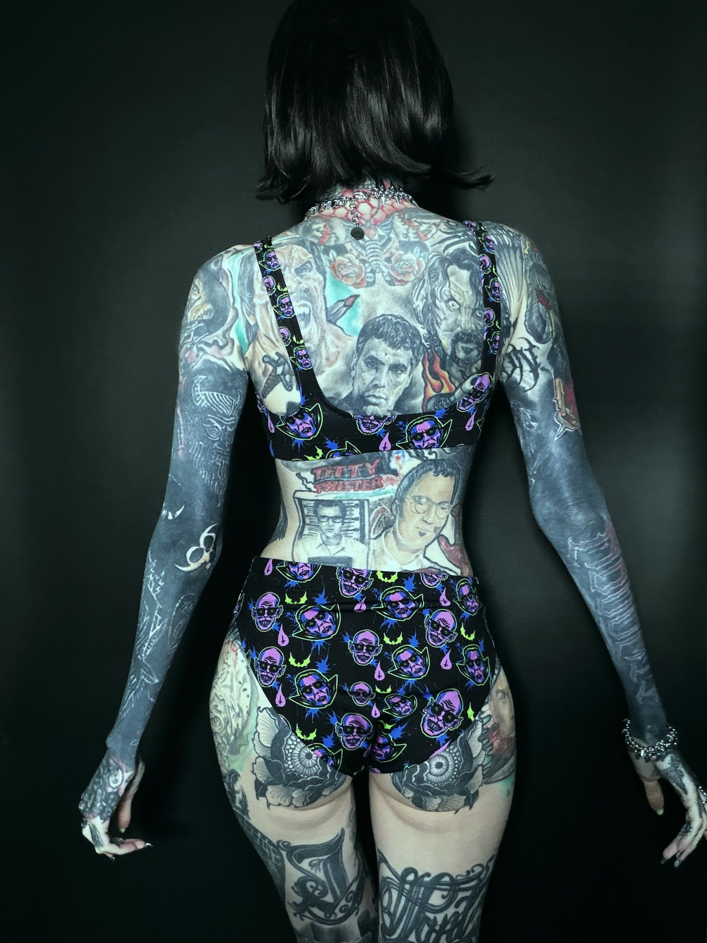 Dracula and Nosferatu High-Waisted Bikini