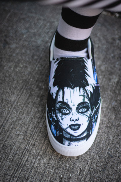 The Bride of Frankenstein Slip-On Shoes