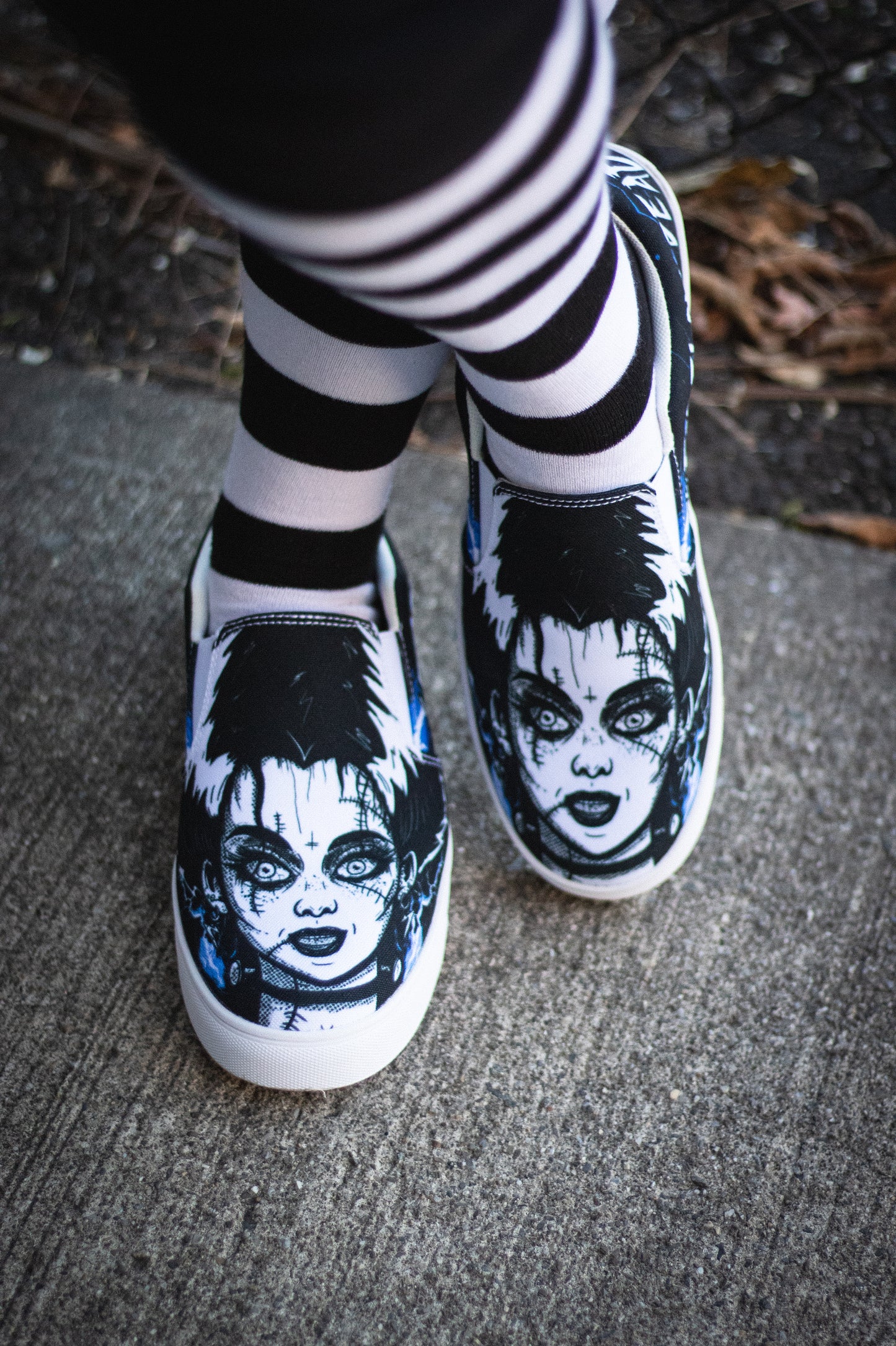 The Bride of Frankenstein Slip-On Shoes