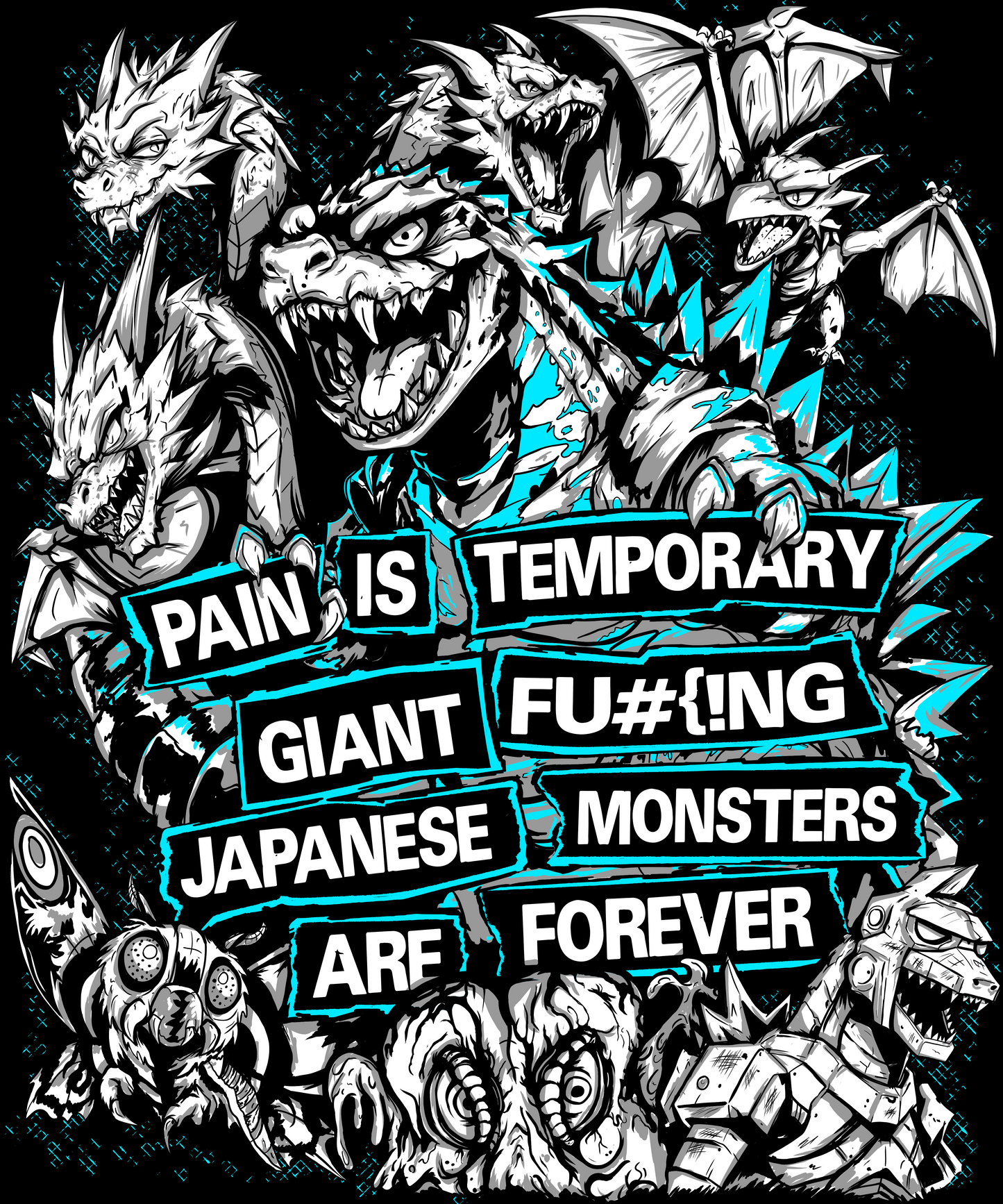 Japanese Monsters are Forever Crop Top