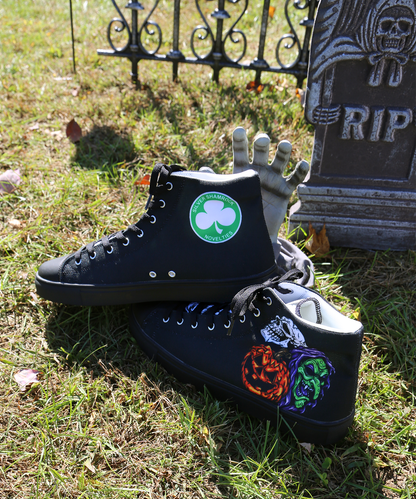 Silver Shamrock High-Top Shoes
