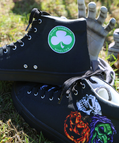 Silver Shamrock High-Top Shoes