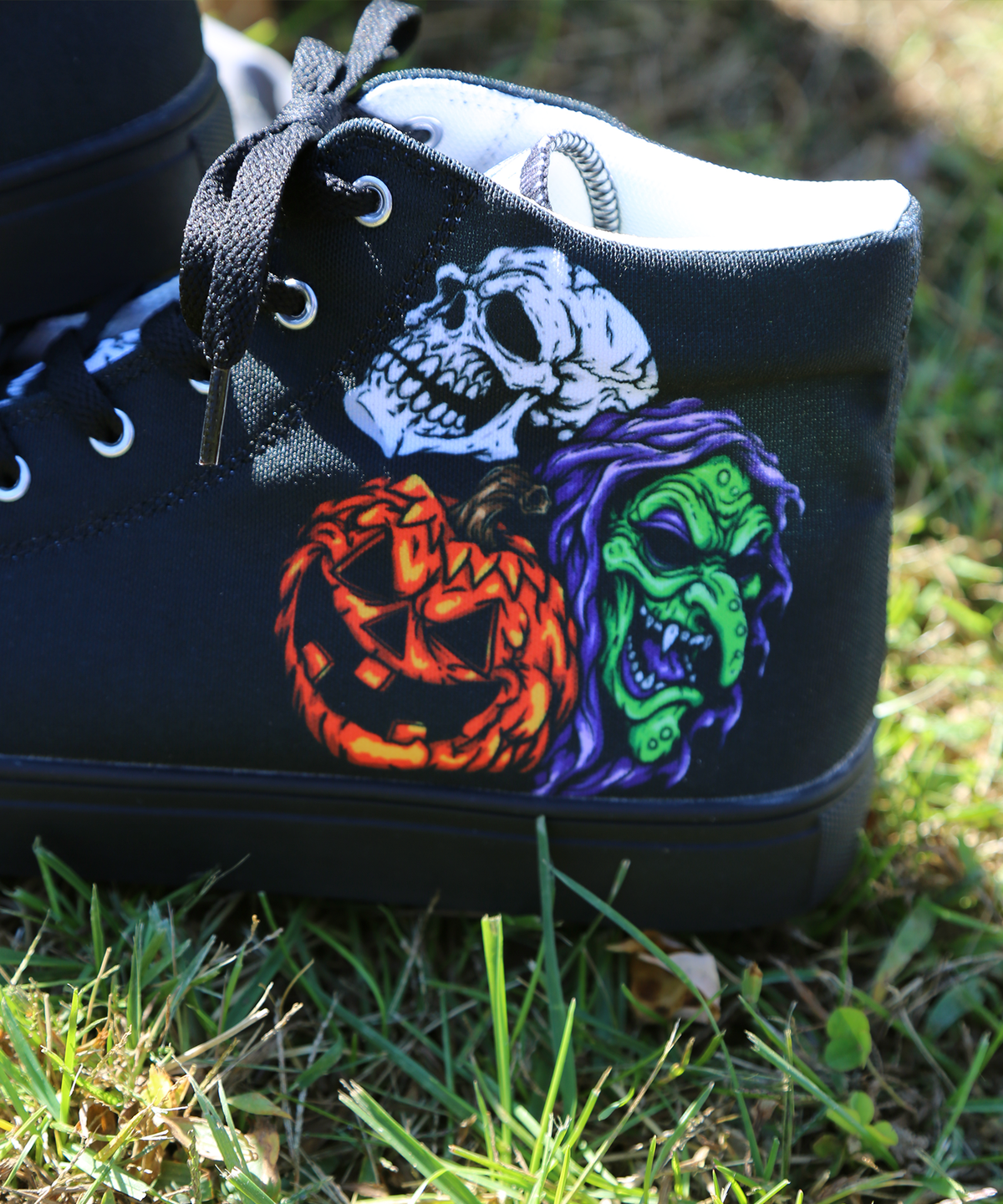 Silver Shamrock High-Top Shoes