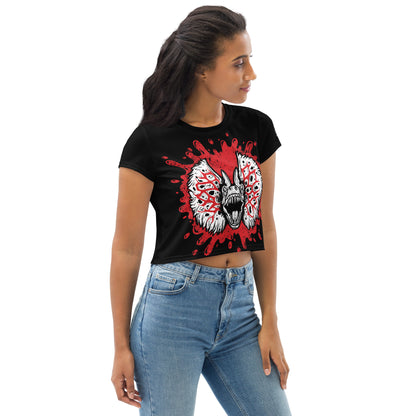 Woman Inherits The Earth, Jurassic Park Double-Sided Crop Top