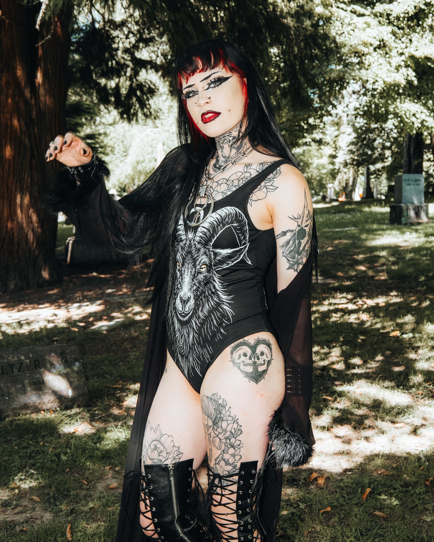 Black Phillip One-Piece Swimsuit