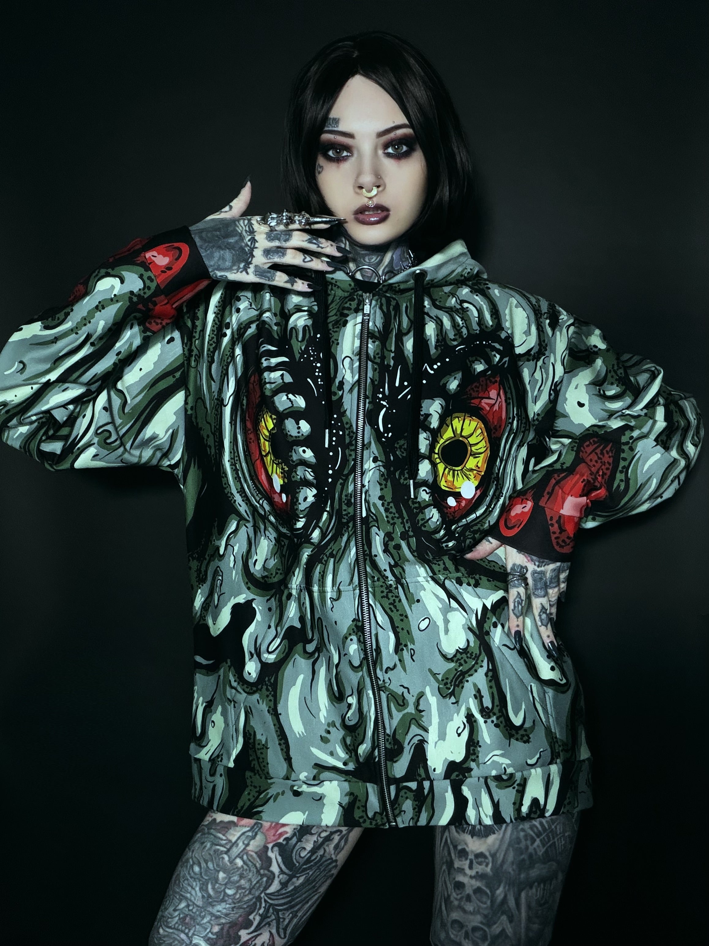 Hedorah Unisex Zip Hoodie – Midnight Monster Society