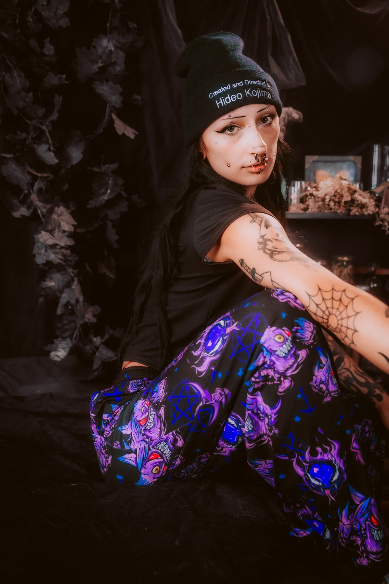 Lavender Town Ghosts unisex wide-leg pants