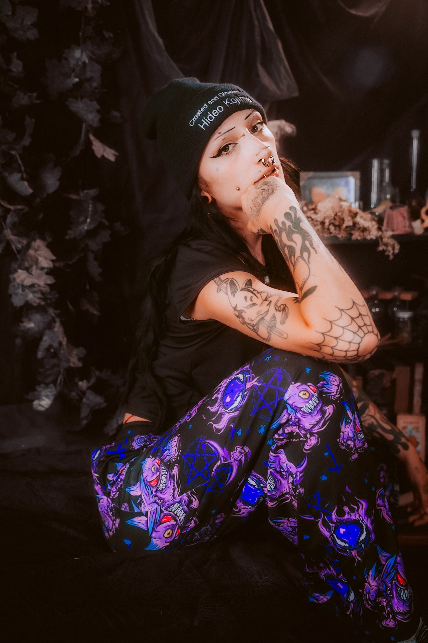 Lavender Town Ghosts unisex wide-leg pants
