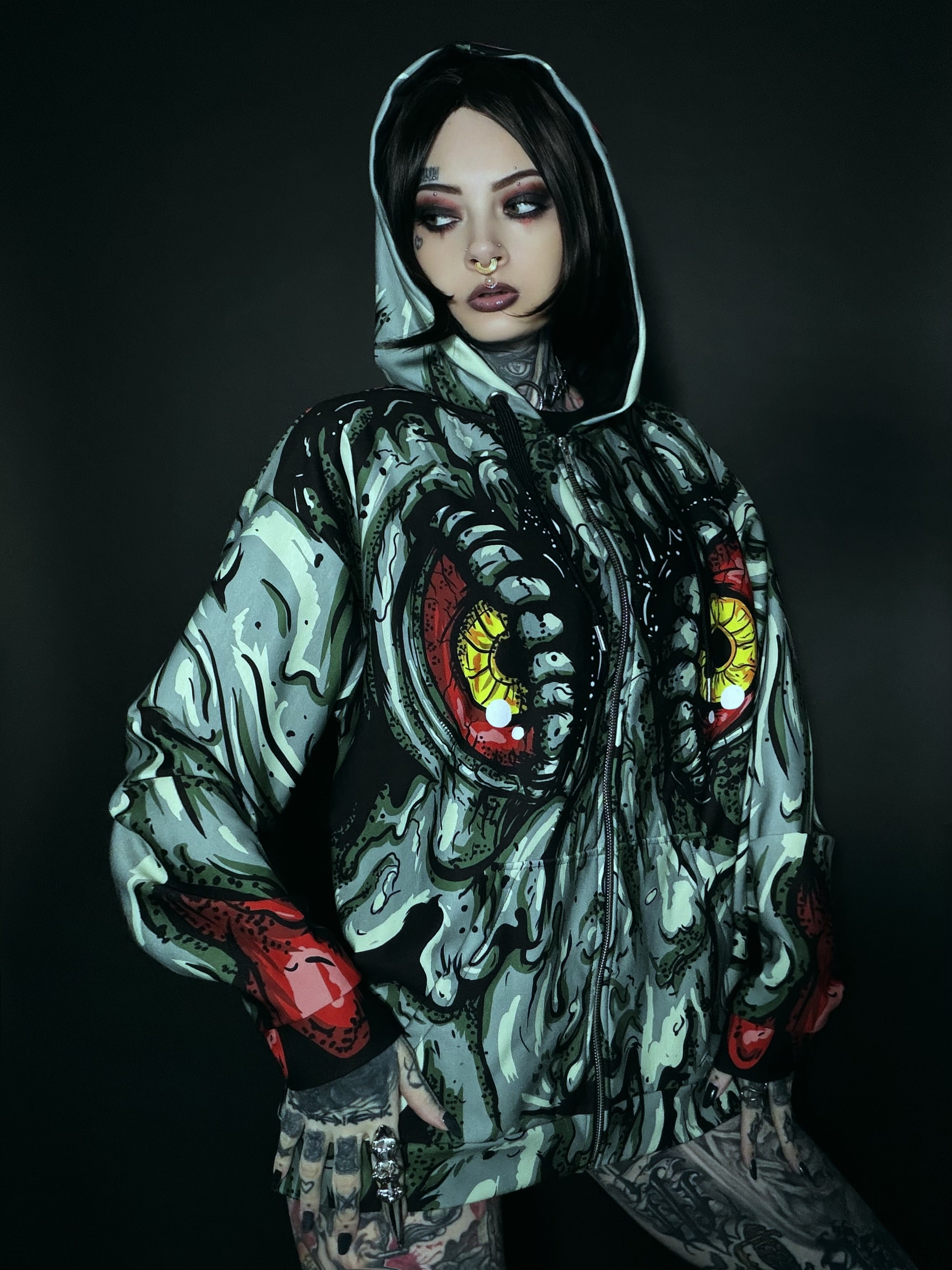 Hedorah Unisex Zip Hoodie – Midnight Monster Society