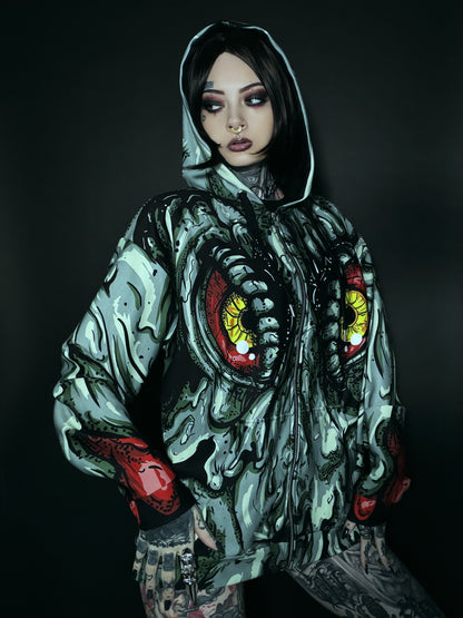 Hedorah Unisex Zip Hoodie