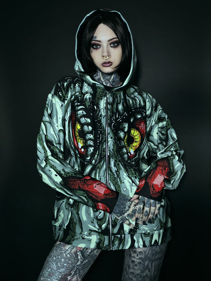 Hedorah Unisex Zip Hoodie