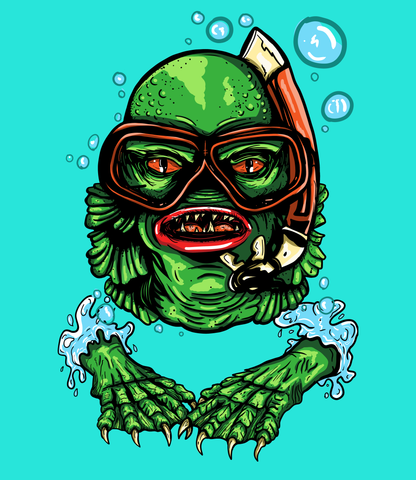 The Creature From The Black Lagoon Swim Trunks