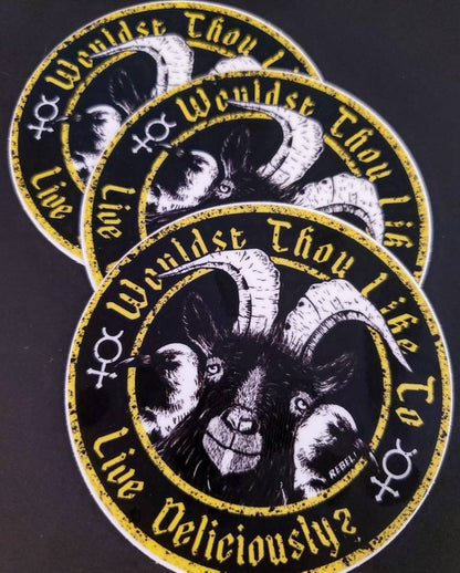 Wouldst Thou Like To Live Deliciously? The Witch Black Phillip Vinyl Sticker