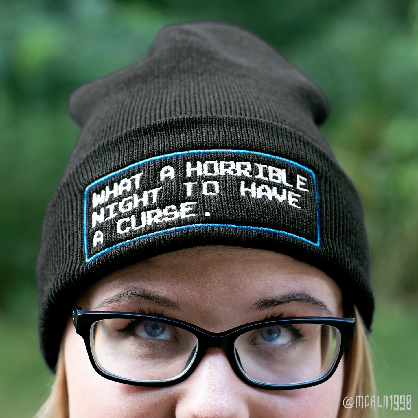 What A Horrible Night To Have A Curse Embroidered Beanie